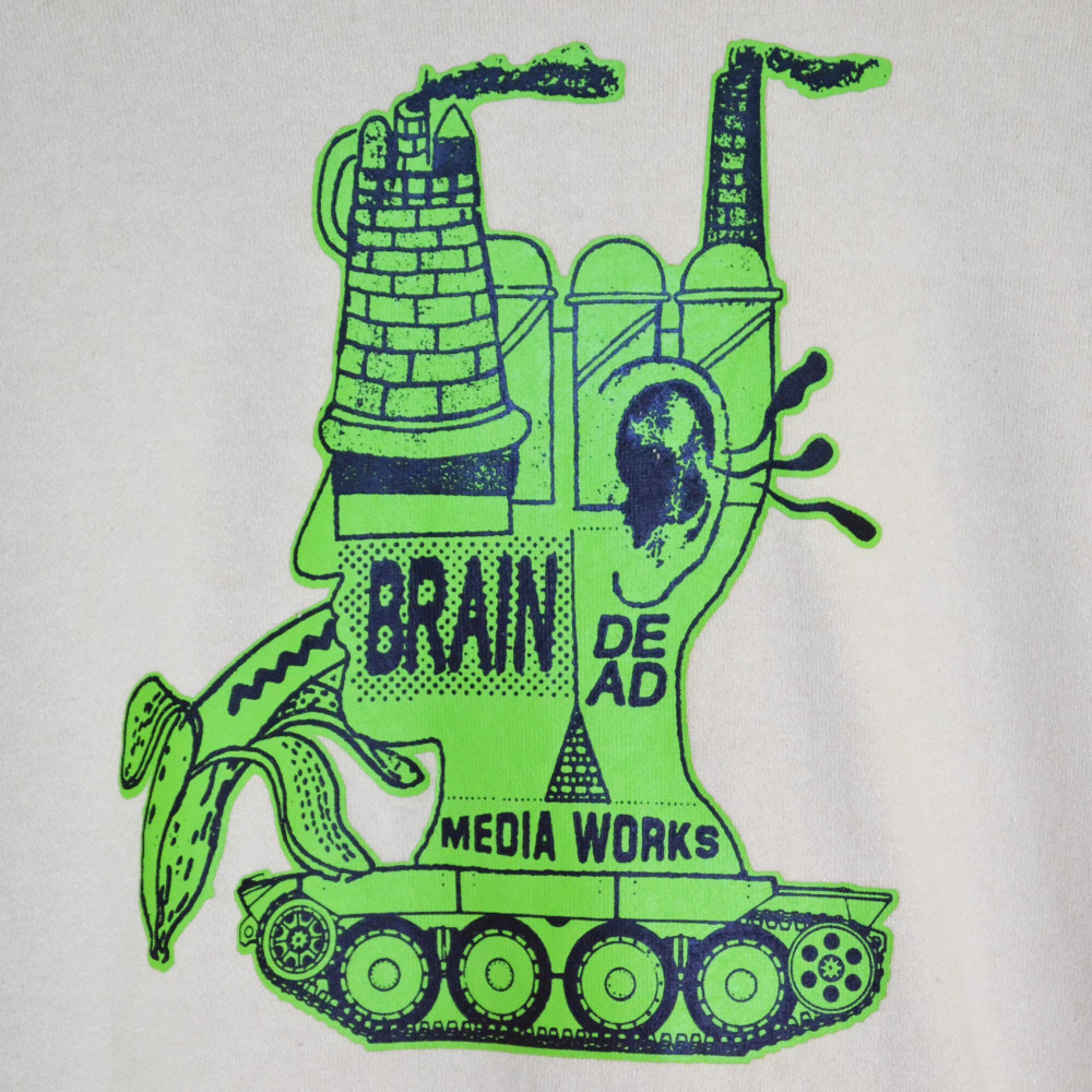 Brain Dead Media Works Hoodie (Natural)